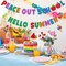 Schools Out for Summer Decorations, Glittery Peace out School Hello Summer Banner, NO-DIY End of School Year Party Decorations Include 1 Pc Last Day of School Decorations Banner and1 Pc Summer Garland